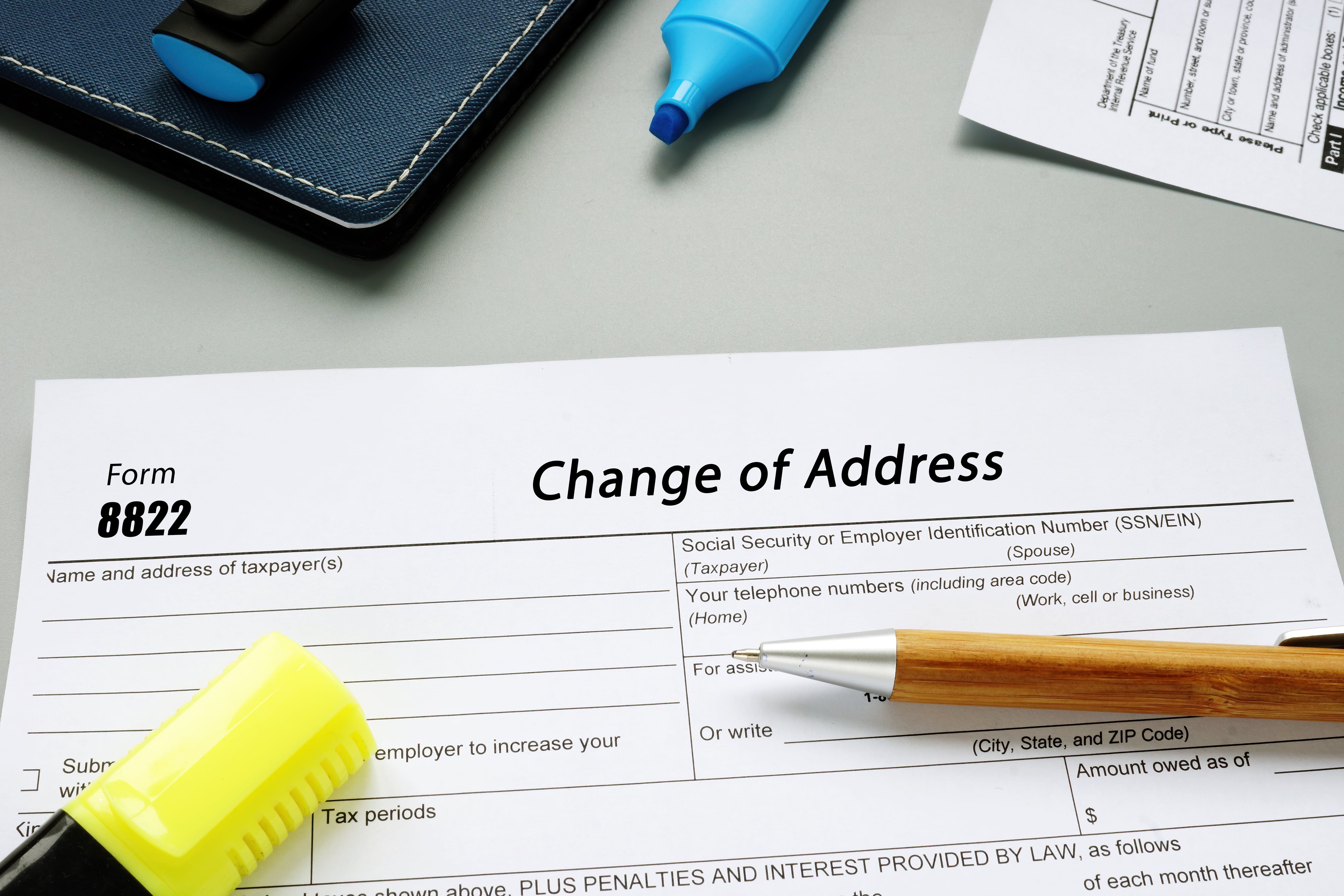 change of address form